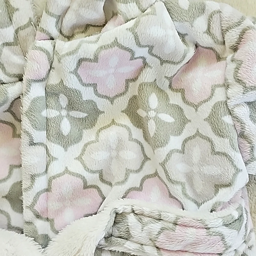 BLANKETS & BEYOND | Baby Girl's Soft Fleece Hooded Robe, Size 6M